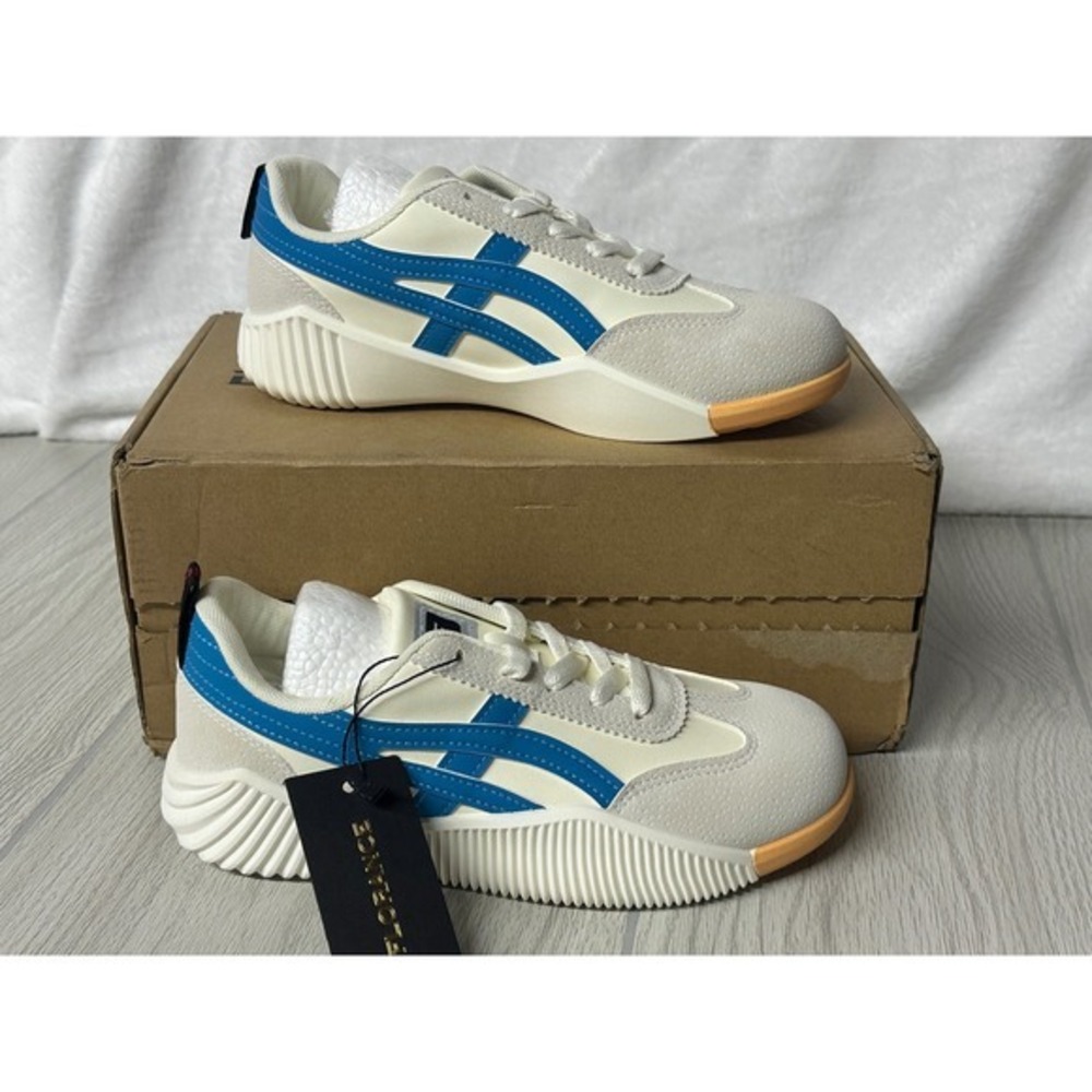 DE FLORANCE Vintage Sneakers Women US 6.5 UK 5 EUR 37.5 Blue Beige‎